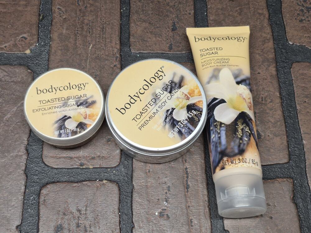 Bodycology Body Cream Candle And Scrub Toasted Sugar